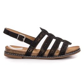Renda Komfortable sorte sandaler