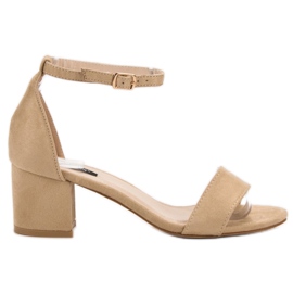 VICES sandaler i ruskind beige