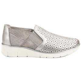 Filippo Slip On sølv sko grå
