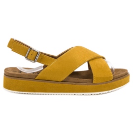 Goodin Sandaler i ruskind gul
