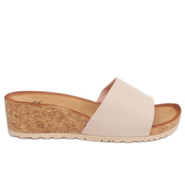Beige kork kilehæl 3527-12 Beige