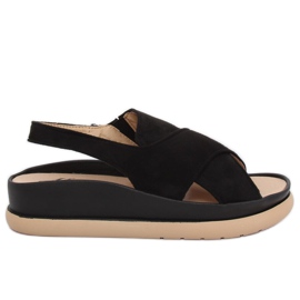 Sorte kvinders sandaler G-202 Sort