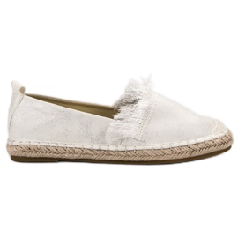 Lily Shoes Espadrilles med frynser hvid