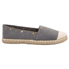 SHELOVET Espadrilles med jetfly grå