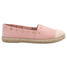 SHELOVET Espadrilles med jetfly lyserød