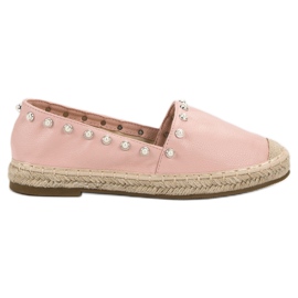 Erynn Espadrilles med perler lyserød