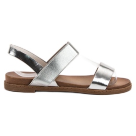 Laura Mode Slip-on sandaler grå