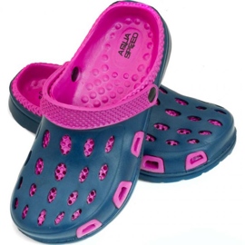 Aqua-speed Silvi tøfler, col 49, pink og marineblå