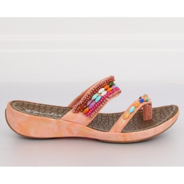 Flip-flops med pink A123 Pink perler lyserød