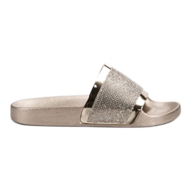 VICES hjemmesko med cubic zirconia gul