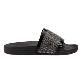 VICES hjemmesko med cubic zirconia sort