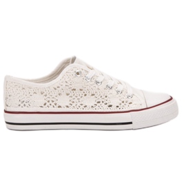 Renda Sneakers i blonder hvid