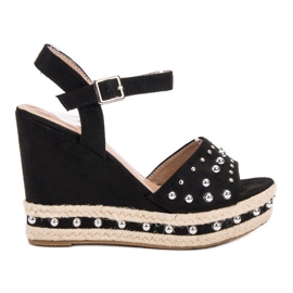 SHELOVET Sandaler med strass sort