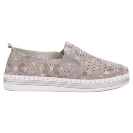 Goodin Beige læderslipons
