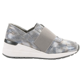 Goodin Slip-on lædersko grå