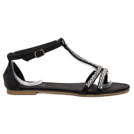 L. Lux. Shoes Flade sandaler sort
