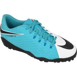 Nike HypervenomX Phelon Iii Tf Jr 852598-104 fodboldstøvler flerfarvet blå