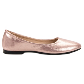 SHELOVET Rose guld glitrende ballerinaer lyserød