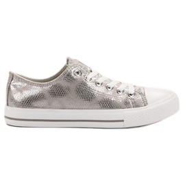 Bestelle Sølv sneakers grå