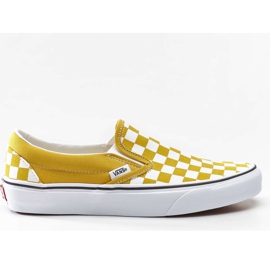 Vans Klassisk Slip On Vly Checkerboard Yolk Yellow hvid gul