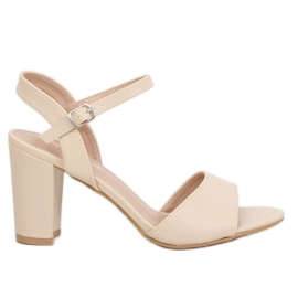 Beige højhælede sandaler FZ583 Beige
