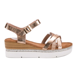 Seastar Moderigtige sandaler med cubic zirconia gul