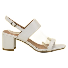 Ideal Shoes Moderigtige kvindersandaler hvid