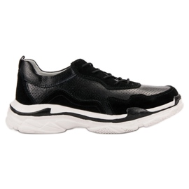 Goodin Sort læder sneakers