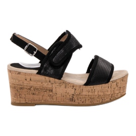 Kylie Velcro sandaler sort