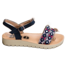 SHELOVET Casual sandaler flerfarvet marine blå