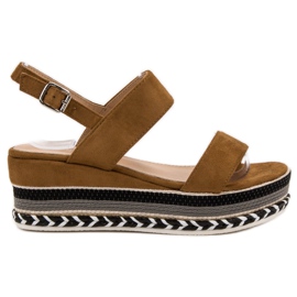 Primavera Boho kile sandaler brun