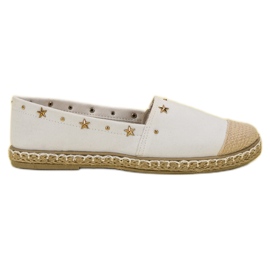 SHELOVET Espadrilles med jetfly hvid