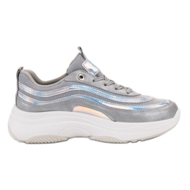 SHELOVET Sneakers på platformen grå