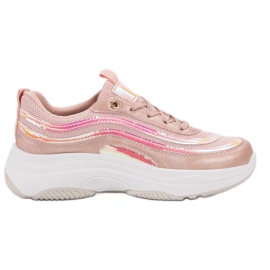 SHELOVET Sneakers på platformen lyserød
