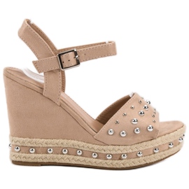 SHELOVET Sandaler med strass brun