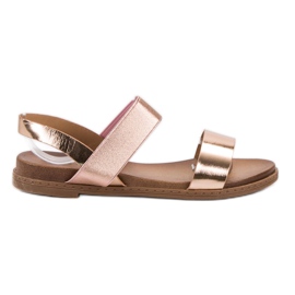 Laura Mode Slip-on sandaler gul