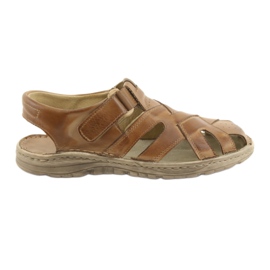 Naszbut 052 beige herresandaler med velcro