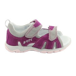Velcro Sandaler Bartek 16187 pink/grå lyserød