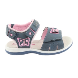 American Club Amerikanske DR09 denim butterfly pigesandaler blå lyserød