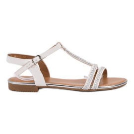 Small Swan Flade sandaler hvid