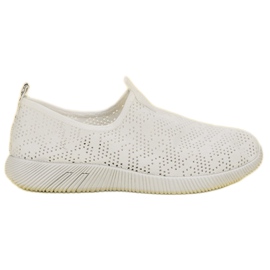 SHELOVET Slip-on tekstilfodtøj hvid