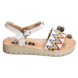SHELOVET Casual sandaler hvid