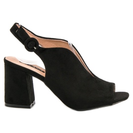 Milaya Byggede sandaler sort