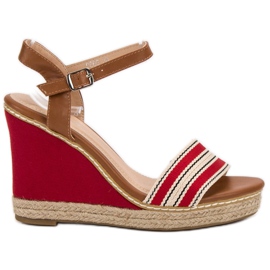 Primavera Casual wedge sandaler rød