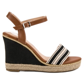Primavera Casual wedge sandaler sort