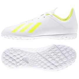 Adidas X 18.4 Tf Jr BB9418 fodboldstøvler flerfarvet hvid