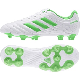 Adidas Copa 19.4 Fg Jr D98089 fodboldstøvler flerfarvet hvid