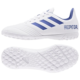 Adidas Predator 19.4 Tf Jr CM8558 fodboldstøvler flerfarvet hvid
