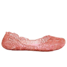 Pink ballerinaer i gummi QX-02 Rose lyserød