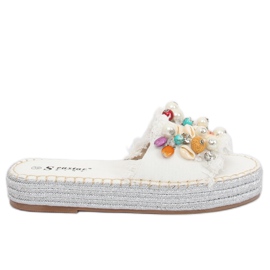 Hvid JH80 Hvid denim espadrilles flerfarvet